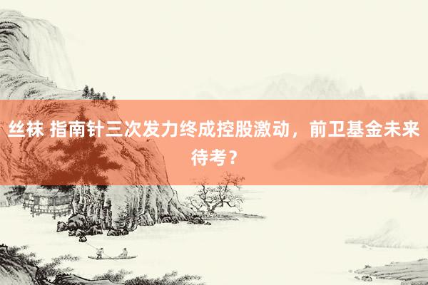 丝袜 指南针三次发力终成控股激动，前卫基金未来待考？
