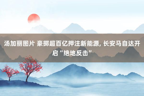 汤加丽图片 豪掷超百亿押注新能源， 长安马自达开启“绝地反击”