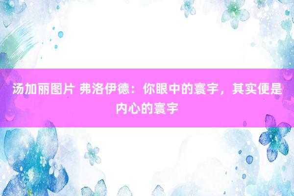 汤加丽图片 弗洛伊德：你眼中的寰宇，其实便是内心的寰宇